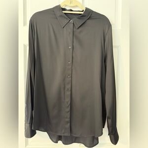Quince Women's Black Button-Up Blouse